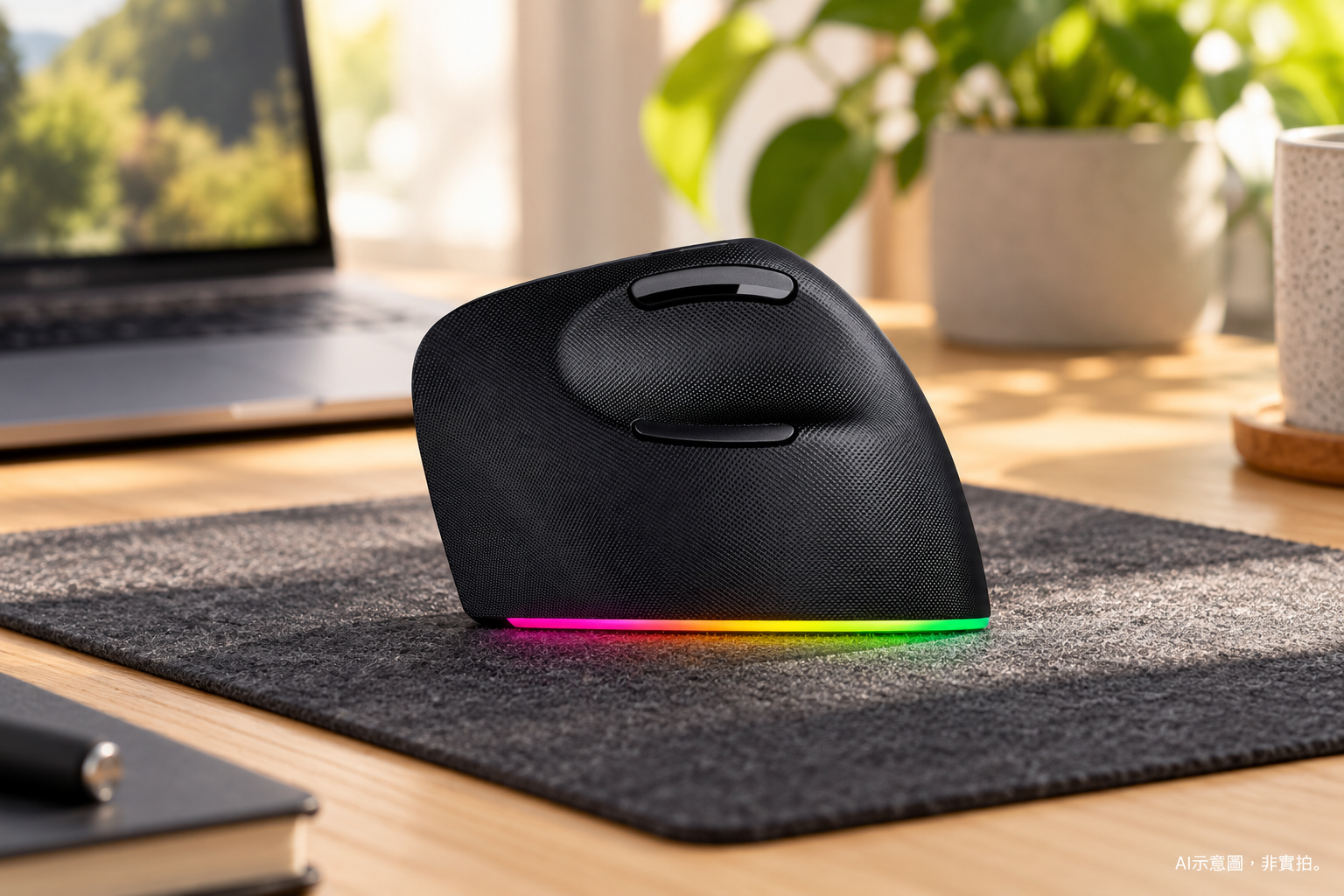 Razer Pro Click V2 Vertical Edition商品情境,AI示意圖,非實拍